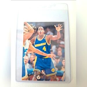 NBA Chris Webber Trading Card - Blue and Yellow